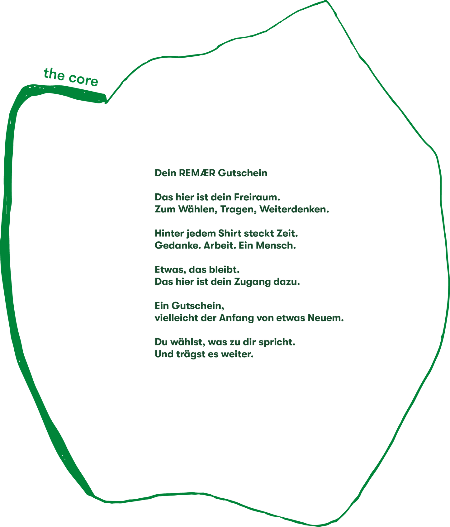 Unser Geschenkgutschein / ein Freiraum, verpackt in einem Code.